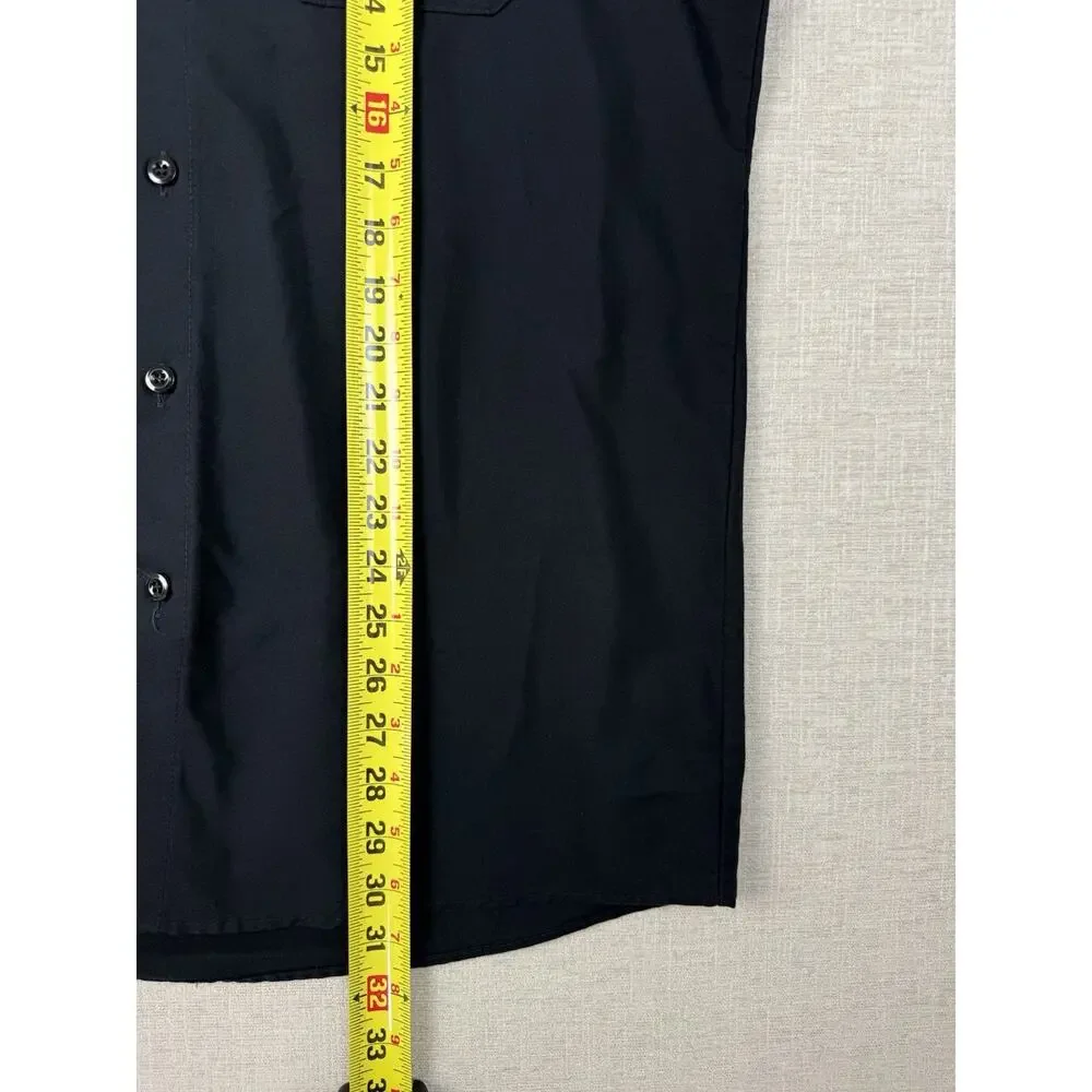 Red Kap Honda Licensed Work Shirt Mens Medium Black Mechanic Button Front